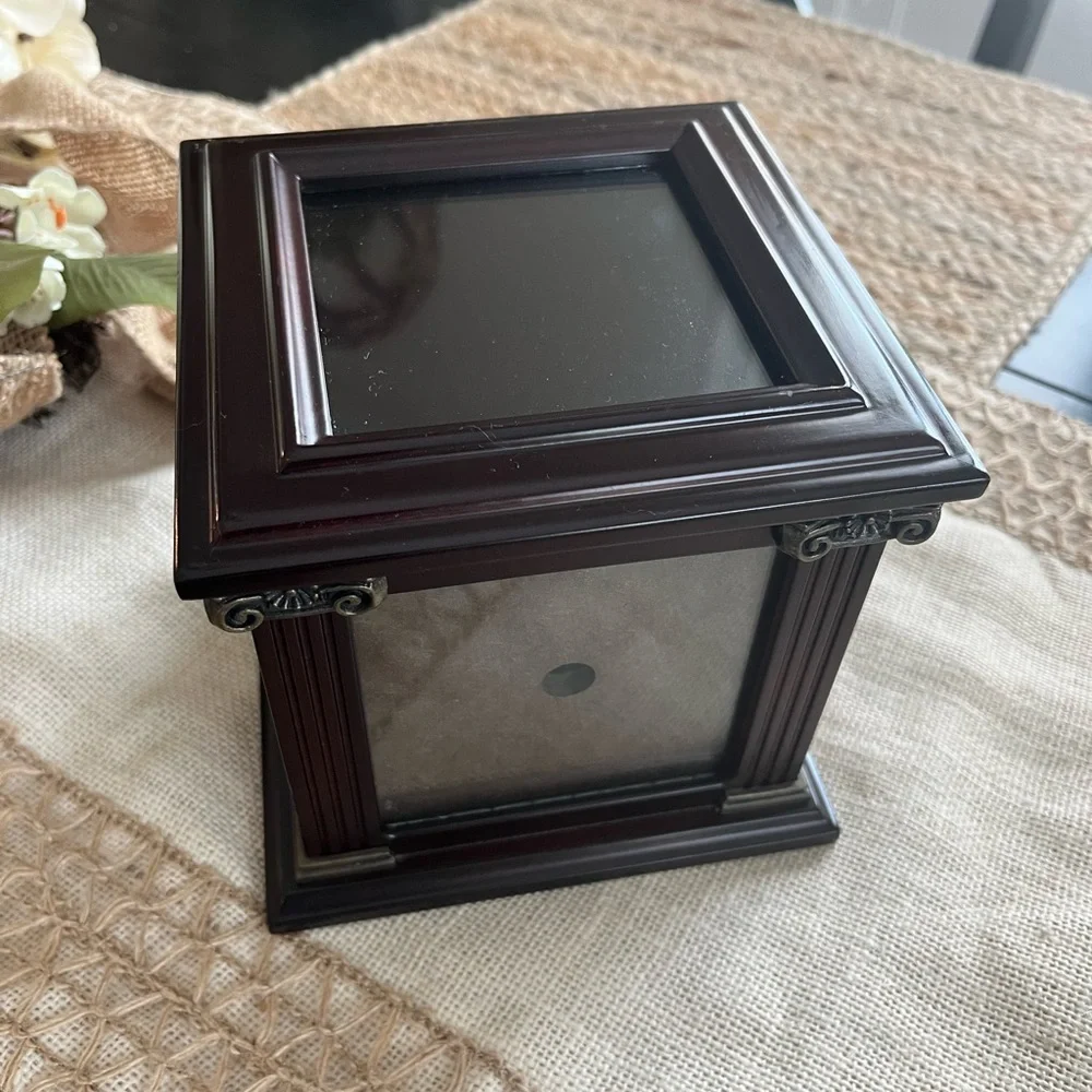 The Bombay Company Picture Frame Cube Storage Keepsake Box 2002